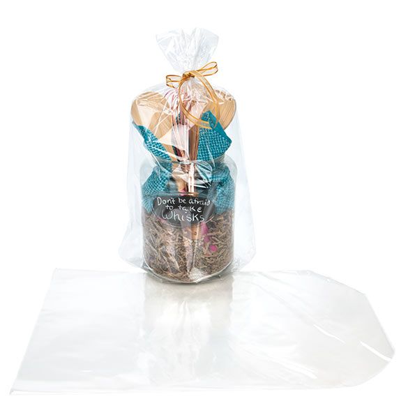 Clear Gift Basket Bags - Bottom Sealed, 14 x 24 [RB1424]