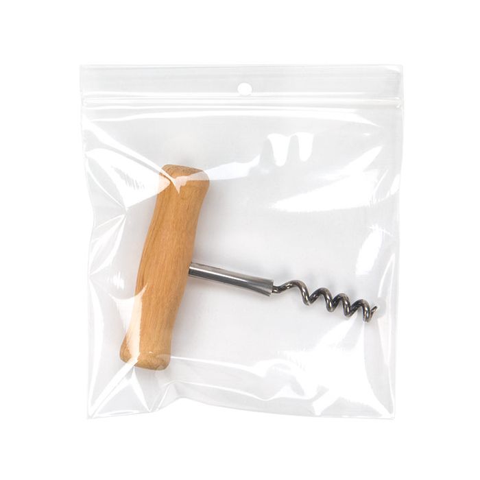 Crystal Clear Zip Bags + Round Hang Hole, 5" x 5" - 4 mil (100 Pieces)