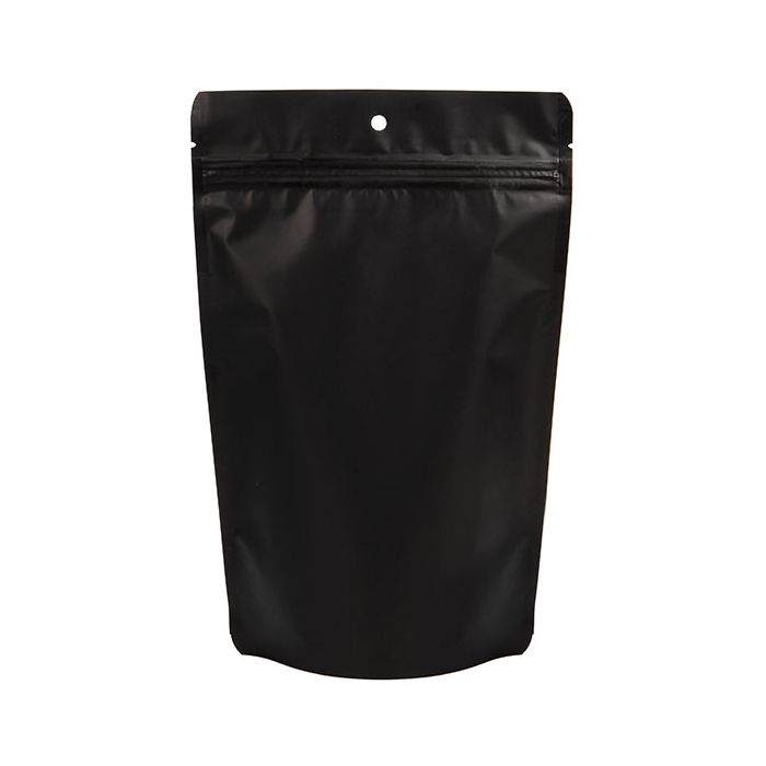 Stand Up Resealable Zipper Bag Black 6 11oz ZBGM7MB