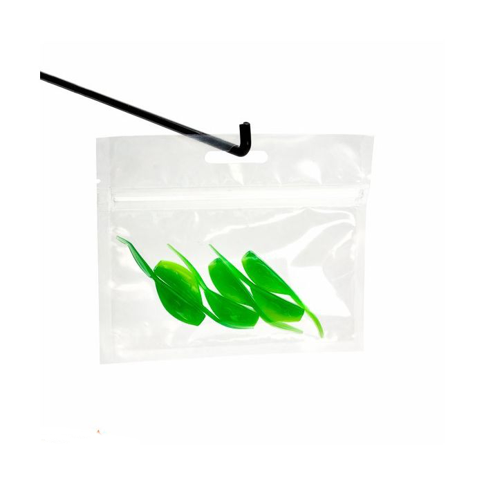 5" x 3" Hanging Zipper Barrier Bags w/Tear Notches (100 Pieces)