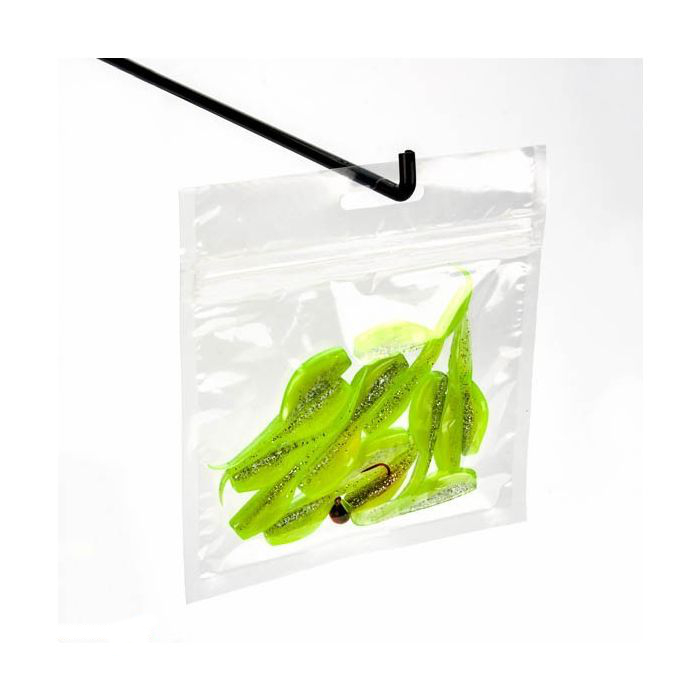 5 x 4 Clear Plastic Hanging Bags - Zippered Bags [HZB54]