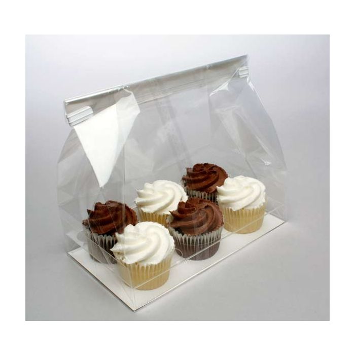 7" x 4" x 9" Cupcake Bag Set for Six Minis (100 Sets)