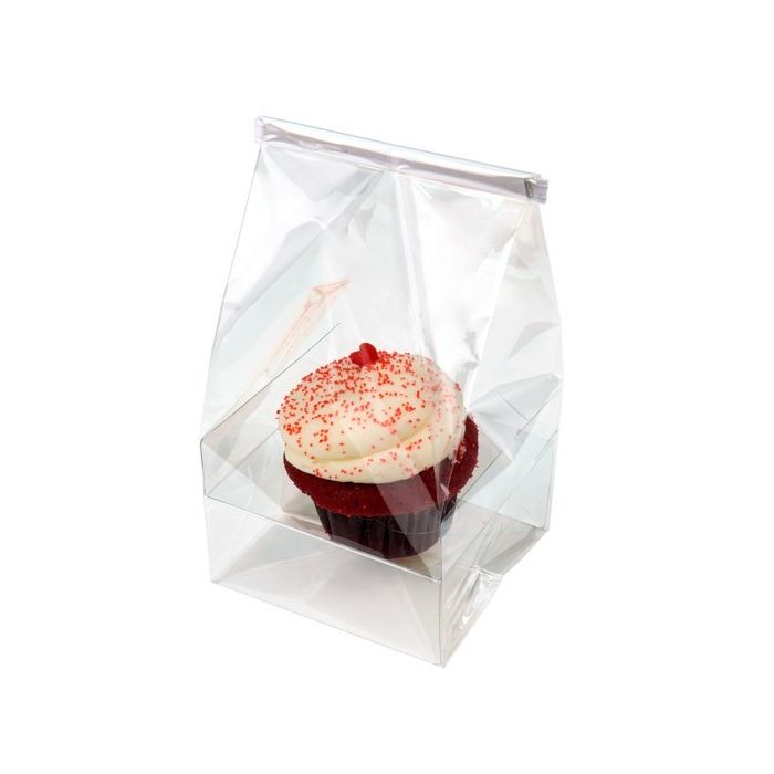 4" x 4" x 9" Single Cupcake Bag Set (100 Sets)
