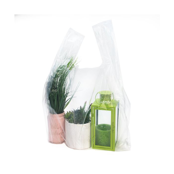 20" x 10" x 30" Clear Poly Handle Bag (100 Pieces)