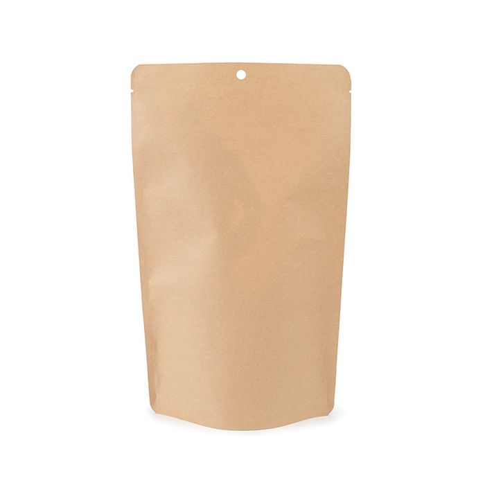 6 3/4" x 3 1/2" x 11 1/4" (Outer Dimensions) Kraft Eco Stand Up Pouch without Zipper (100 Pieces)