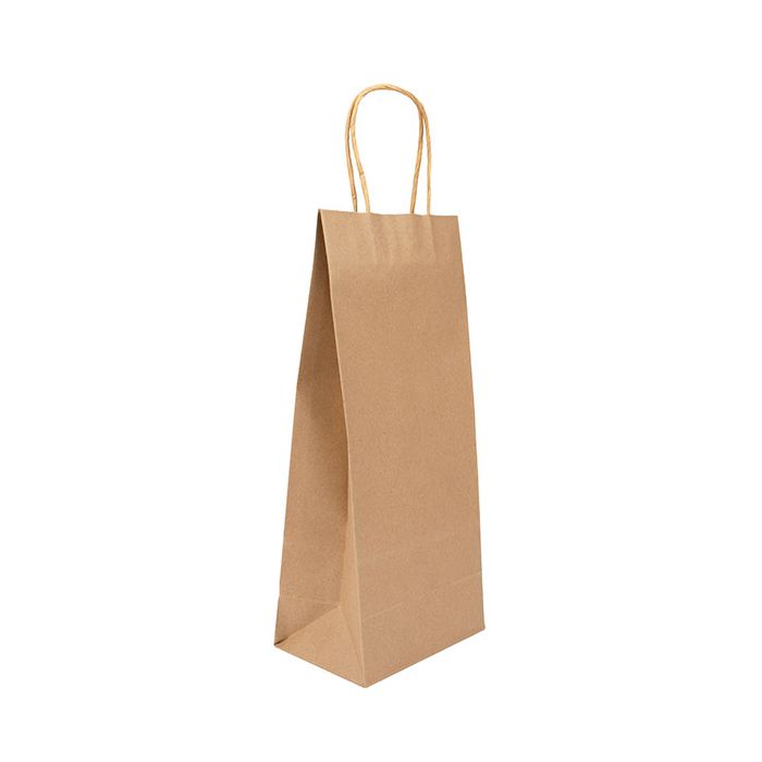 5.9" x 3.54" x 12.59" Kraft Paper Merchandise Handle Bags (50 pack)