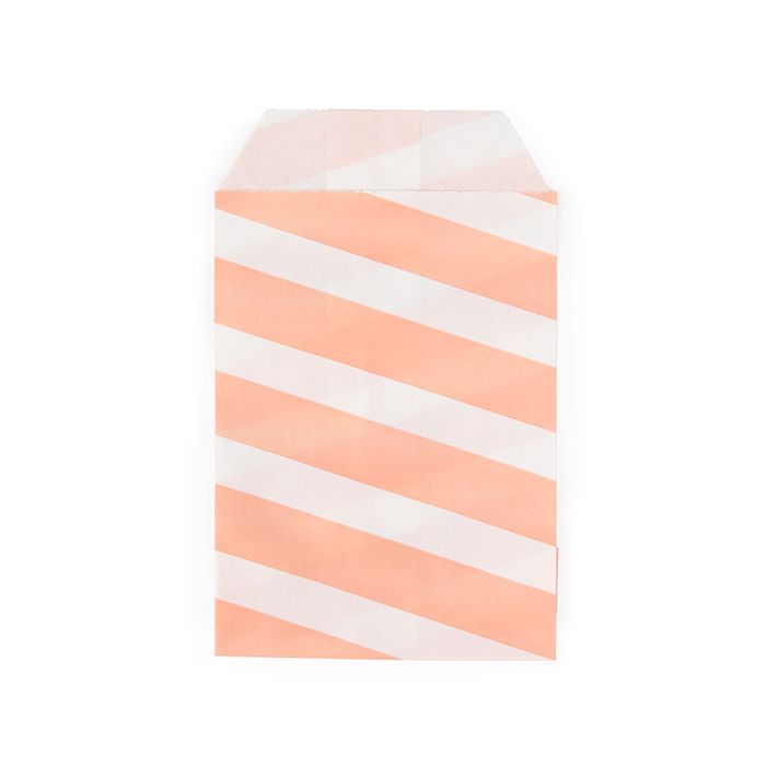 3" x 5" Paper Treat Bags Pink Stripes (100 pack)