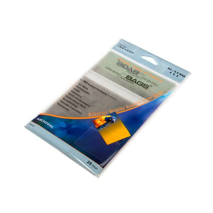 4 5/8" x 5 3/4" Crystal Clear Protective Closure Bags Retail Pack of 25 (1 Pack)