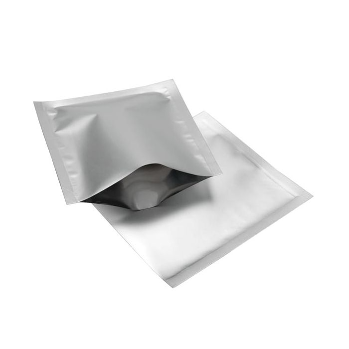 3 1/2" x 3 3/4" Silver Single Use Child Resistant Bags (100 pack)