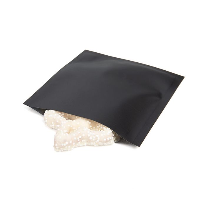 3 1/2" x 3 3/4" Matte Black Single Use Child Resistant Bags (100 pack)
