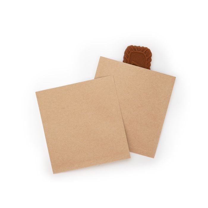 3 1/2" x 3 3/4" Kraft Single Use Child Resistant Bags (100 pack)