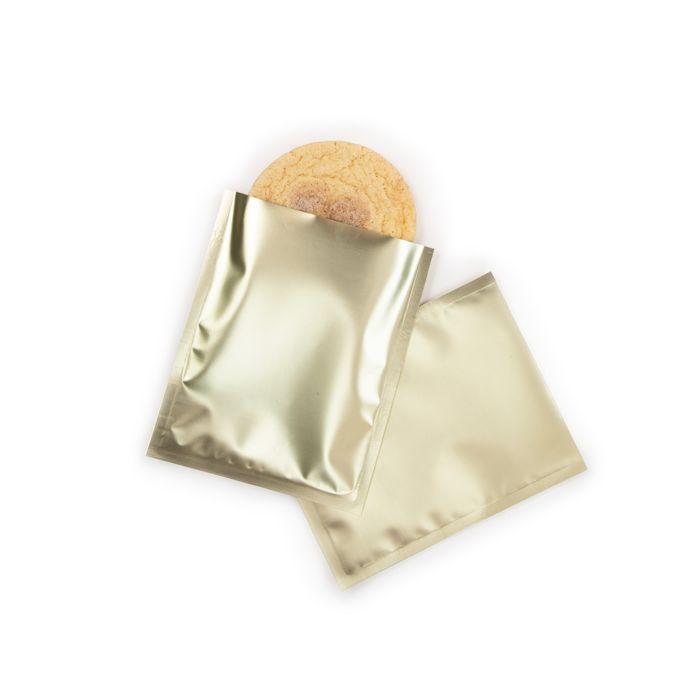 4" x 5" Matte Gold Single Use Child Resistant Bags (100 pack)