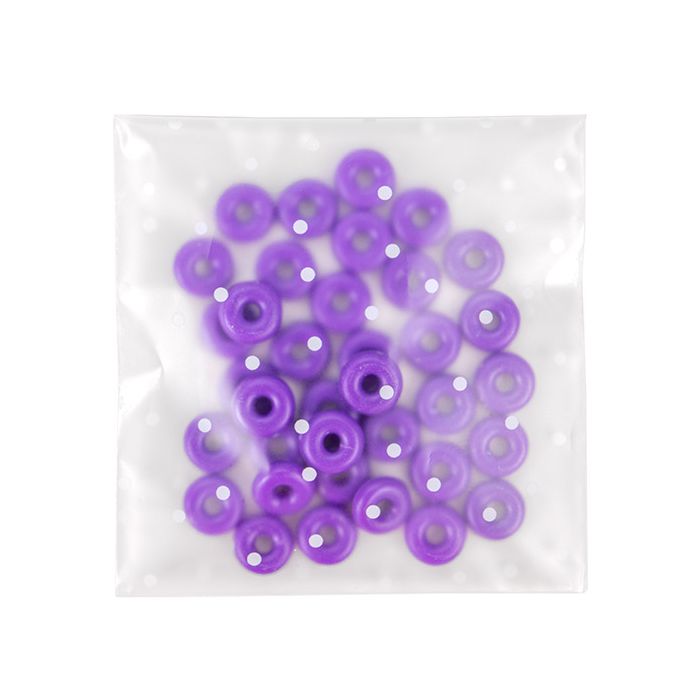 4" x 4" Frosted Flap Seal Bag w/Polka Dots (100 pack)