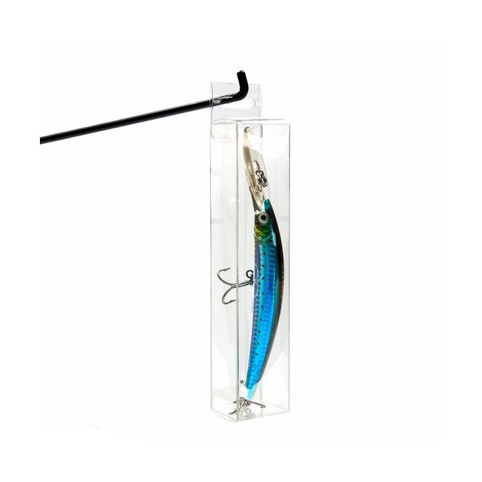 Clear Hanging Box - 1 1/2 x 1 1/4 x 7 - Fishing Lures [HFB222]