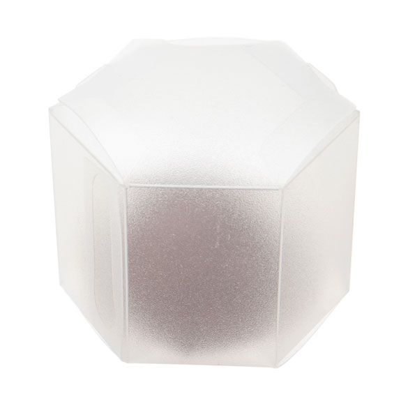 1 3/4" x 1 3/4" x 1 1/2" Frosted Mini Hexagon Box (25 pack)