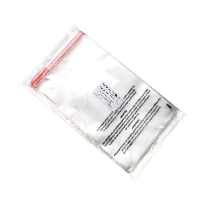 ClearBags 9 x 12 Clear Poly Bags 100 Pack FBA Shipping Bags with Suffocation Safety Warning Printed on Bag in Multiple Languages Product Packaging for  FBA Sellers PFW1912A 