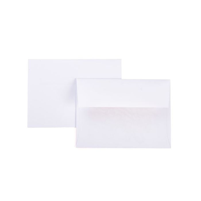 5 3/4" x 4 3/8" A2 Bright Envelopes, White (50 pack)