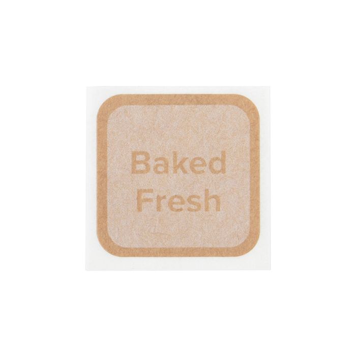 1" Baked Fresh Rounded Square Printed Labels (1 pack)