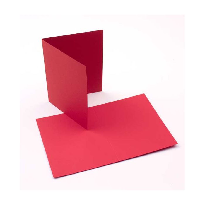 5 1/2" x 4 1/4" A2 Basis Blank Cards, Red (50 pack)