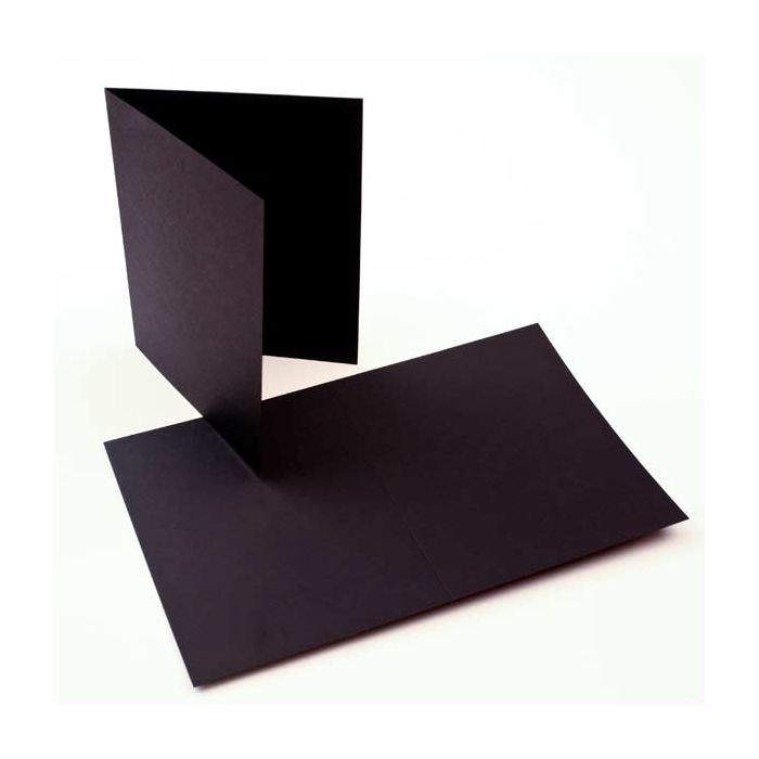 7" x 4 7/8" A7 Basis Blank Cards, Black (50 pack)