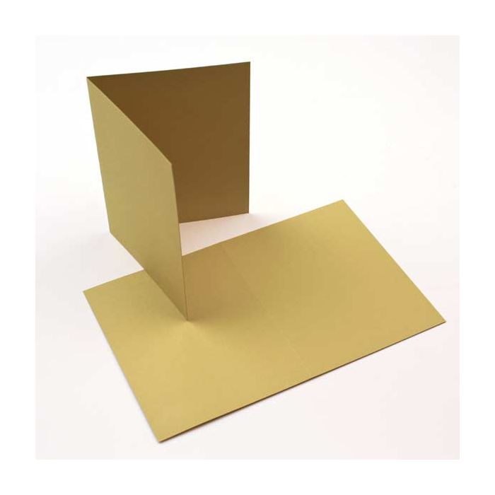 7" x 4 7/8" A7 Basis Blank Cards, Golden-Green (50 pack)