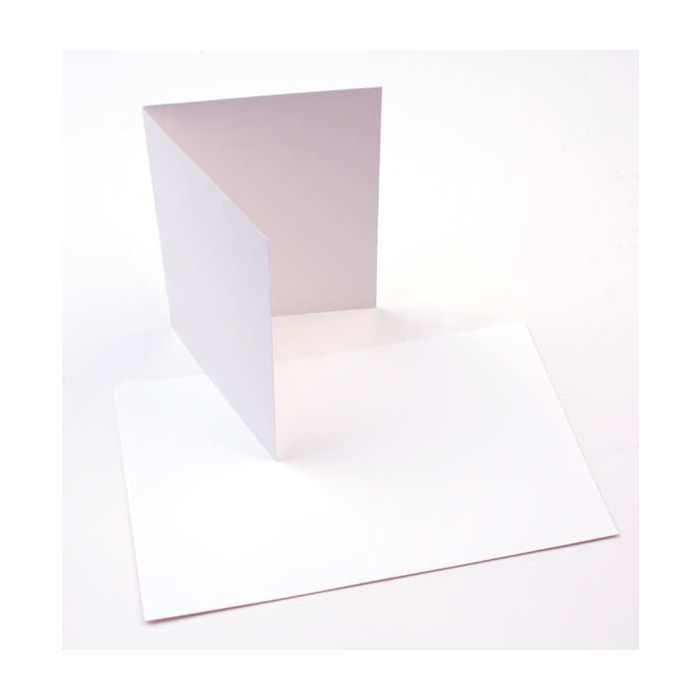 7" x 4 7/8" A7 Basis Blank Cards, White (50 pack)