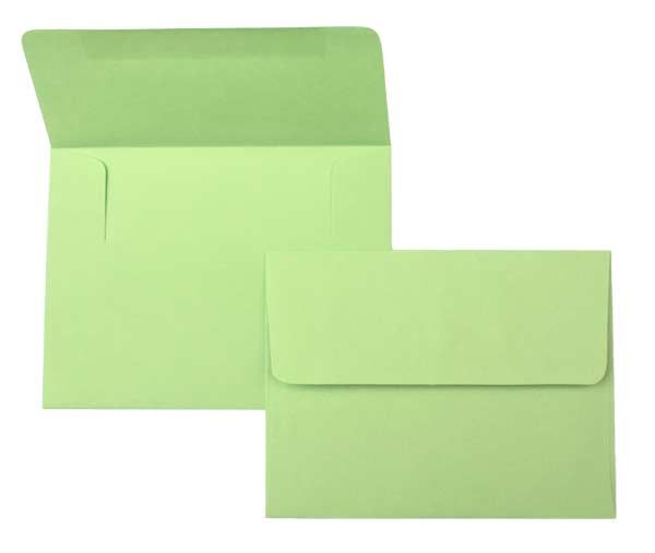 7 1/4" x 5 1/4" A7 Astrobright Envelopes, Lime Green (50 pack)