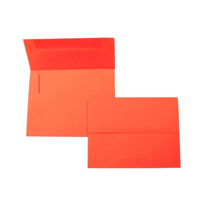 5 3/4" x 4 3/8" A2 Astrobright Envelopes, Pumpkin Orange (50 pack)