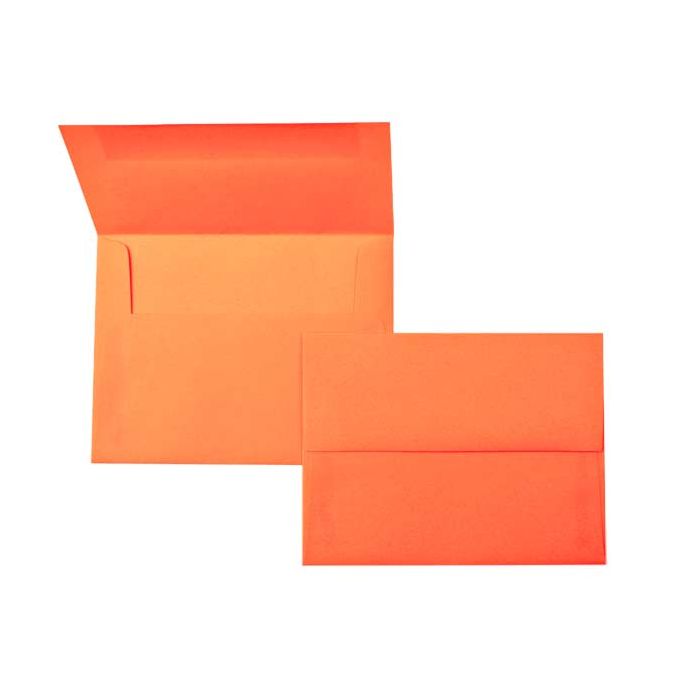 5 3/4" x 4 3/8" A2 Astrobright Envelopes, Tangerine Orange (50 pack)