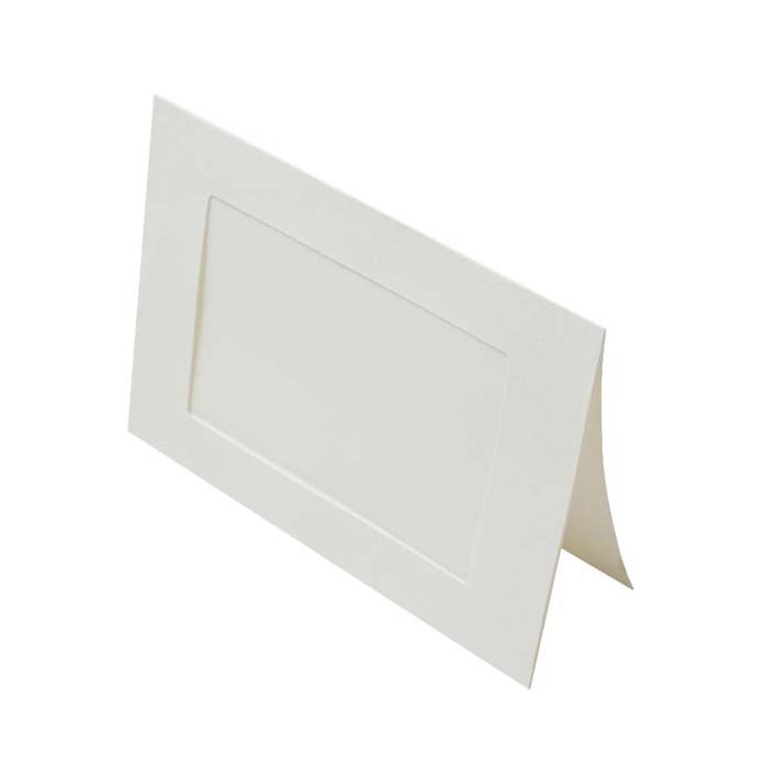 5 1/8" x 7" Natural Frame Card with 3 1/2" x 5 1/2" Window Cut for 4" x 6" print (25 Pieces)