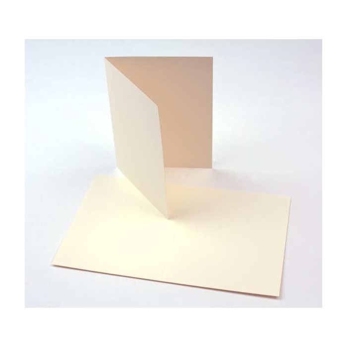 5 1/2" x 4 1/4" Mohawk Options 100% Recycled Plain Blank Cards Creme (50 pack)