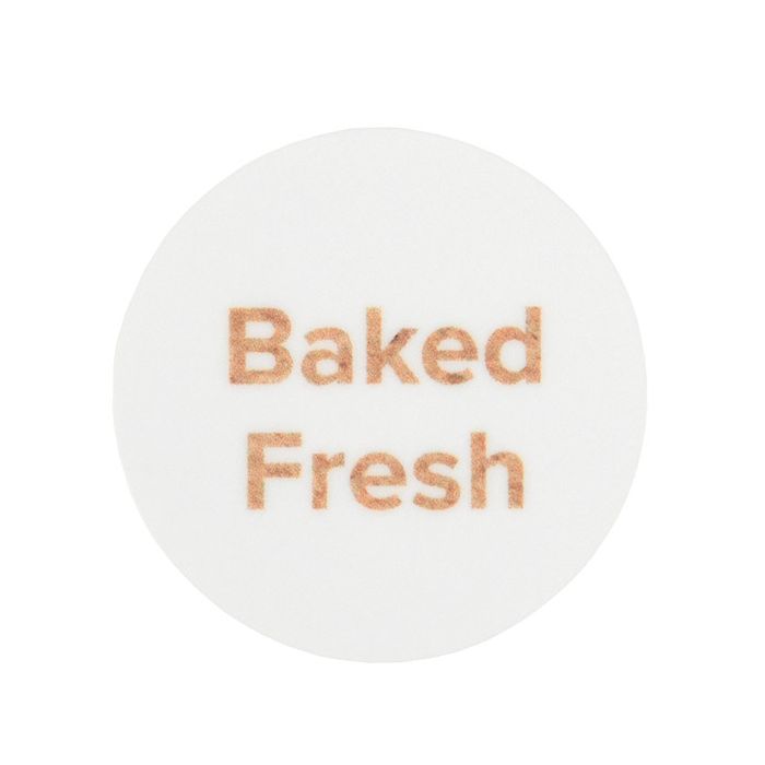 1" Baked Fresh Round Printed Labels (1 pack)