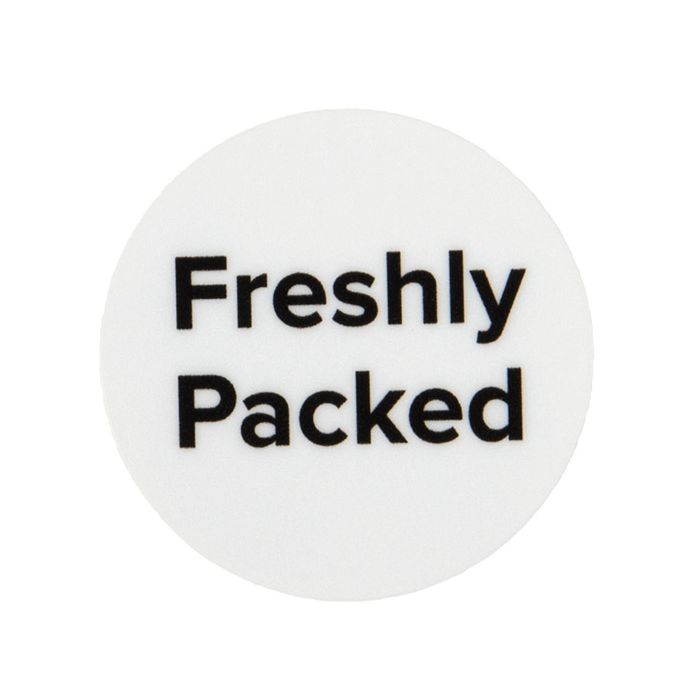 1" Freshly Packed Round Printed Labels (1 pack)