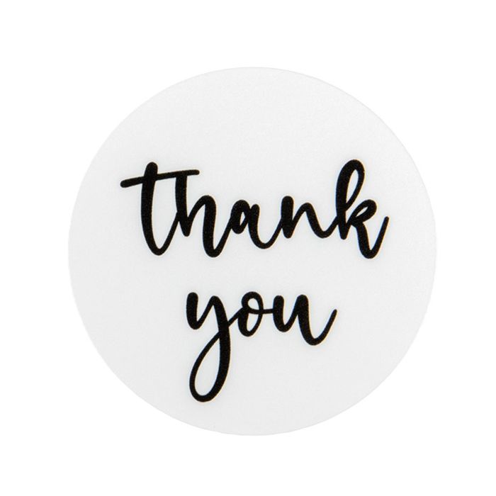 1 1/2" Thank You Round Printed Labels (1 pack)