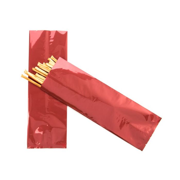 4" x 12" Red Metallized Heat Seal Bags (100 Pieces)