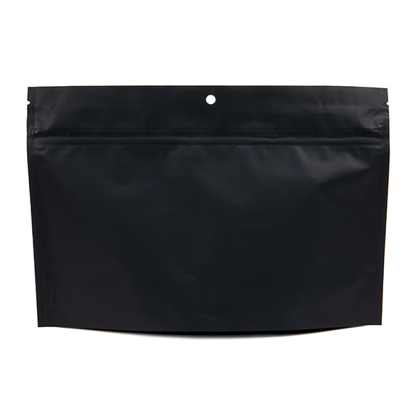 Matte Black Child Resistant Pouch Bags, 9" x 2 7/16" x 6" (100 pack)