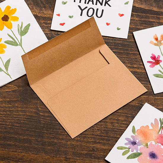 A2/5.5 Bar Brown Bag Envelopes, 5 3/4" x 4 3/8" (50 Pieces)