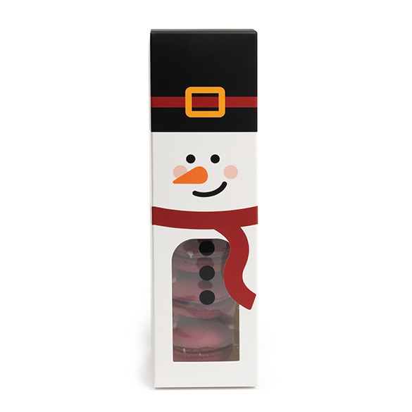 Snowman Paper Box with Window, 2 1/4" x 2 1/4" x 8" (25 pack)