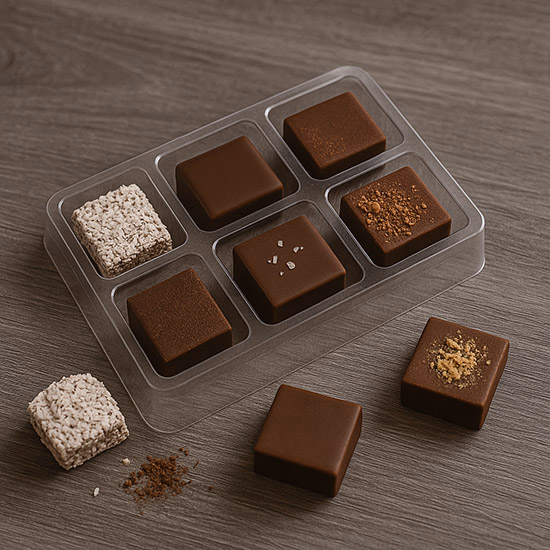 Candy Tackle Box, 4 1/16" x 1" x 5 7/8" - 6 Cavity (25 pack)