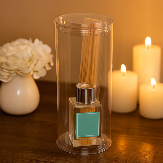 Crystal Clear Tube Kit Round Shaped, 2 1/2" x 2 1/2" x 6 1/16" (25 pack)